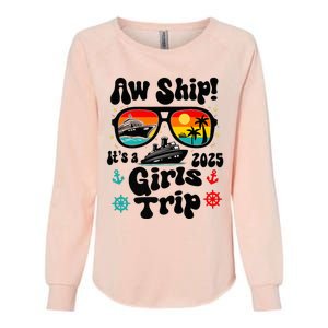 Aw Ship Its A G.I.R.L.S Trip 2025 Friend Weekend Matching Womens California Wash Sweatshirt