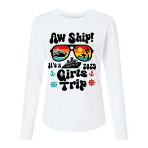 Aw Ship Its A G.I.R.L.S Trip 2025 Friend Weekend Matching Womens Cotton Relaxed Long Sleeve T-Shirt