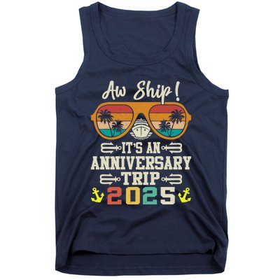 Aw Ship ItS An Anniversary Trip 2025 Couple Matching Cruise Tank Top