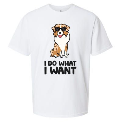 Australian Shepherd I Do What I Want Funny Aussie Dog Sueded Cloud Jersey T-Shirt