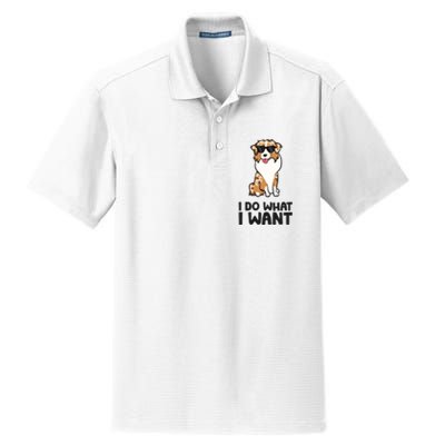 Australian Shepherd I Do What I Want Funny Aussie Dog Dry Zone Grid Polo