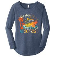 Aw Ship ItS My First Cruise Trip 2025 First Cruise 2025 Women's Perfect Tri Tunic Long Sleeve Shirt