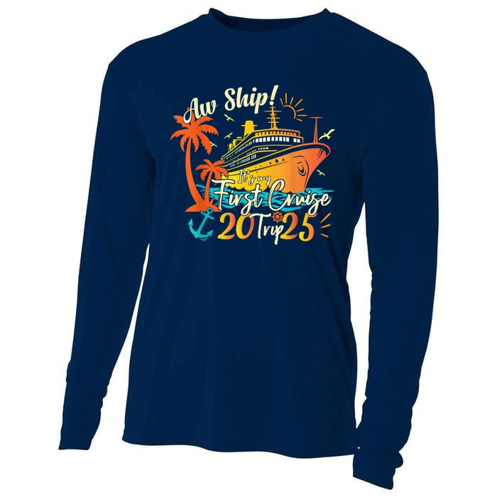 Aw Ship ItS My First Cruise Trip 2025 First Cruise 2025 Cooling Performance Long Sleeve Crew