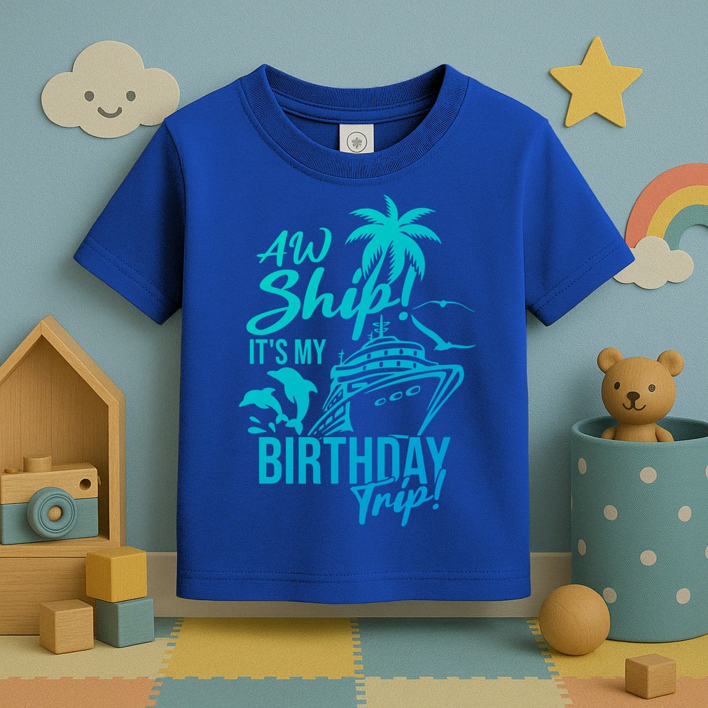 Aw Ship Its My Birthday Trip Birthday Cruise Cruise Trip Gift Toddler T-Shirt