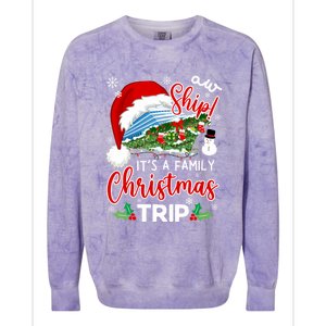 Aw Ship ItS A Christmas Cruise Trip 2024 Family Matching Colorblast Crewneck Sweatshirt