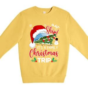 Aw Ship ItS A Christmas Cruise Trip 2024 Family Matching Premium Crewneck Sweatshirt