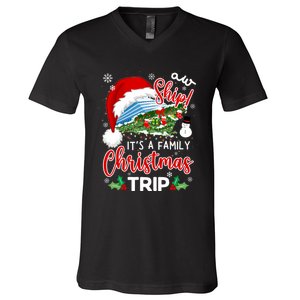 Aw Ship ItS A Christmas Cruise Trip 2024 Family Matching V-Neck T-Shirt