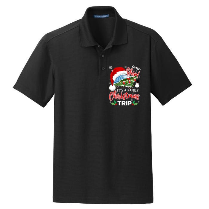 Aw Ship ItS A Christmas Cruise Trip 2024 Family Matching Dry Zone Grid Polo