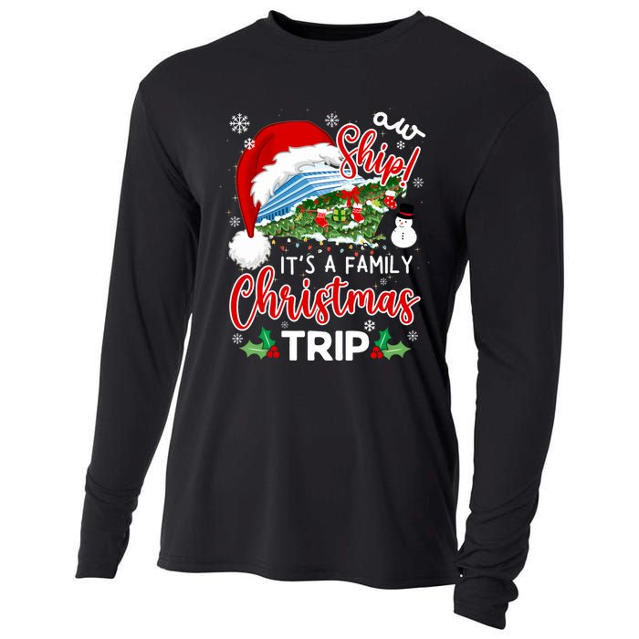 Aw Ship ItS A Christmas Cruise Trip 2024 Family Matching Cooling Performance Long Sleeve Crew