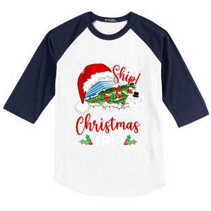 Aw Ship ItS A Christmas Cruise Trip 2024 Family Matching Baseball Sleeve Shirt