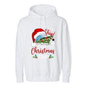 Aw Ship ItS A Christmas Cruise Trip 2024 Family Matching Garment-Dyed Fleece Hoodie