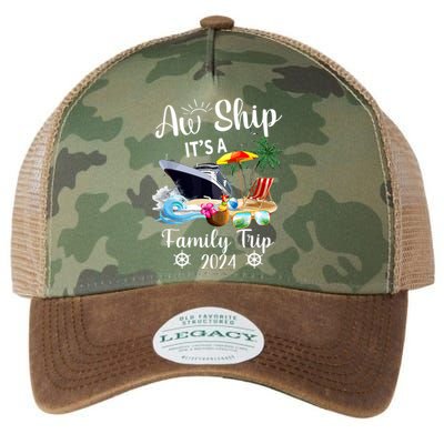 Aw Ship ItS A Family Trip 2024 Legacy Tie Dye Trucker Hat