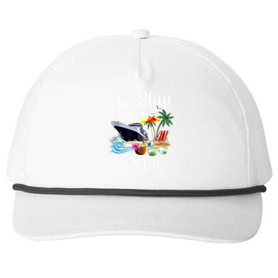 Aw Ship ItS A Family Trip 2024 Snapback Five-Panel Rope Hat