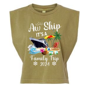 Aw Ship ItS A Family Trip 2024 Garment-Dyed Women's Muscle Tee