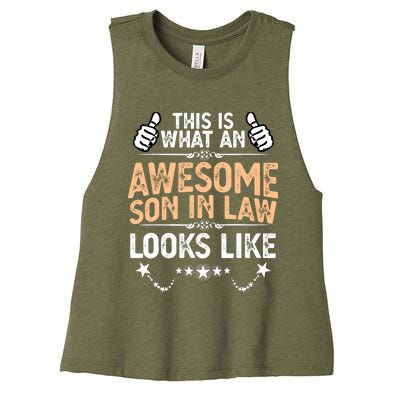 Awesome Son In Law Birthday Gift Ideas Awesome Mother In Law Women's Racerback Cropped Tank