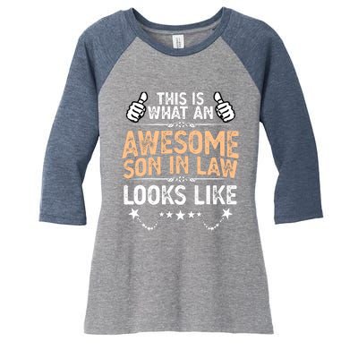 Awesome Son In Law Birthday Gift Ideas Awesome Mother In Law Women's Tri-Blend 3/4-Sleeve Raglan Shirt