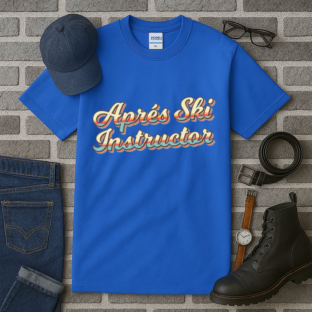 Apres Ski Instructor 70S Ski 80S Apre Funny Snowboard Gift Tall T-Shirt