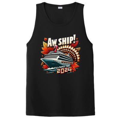 Aw Ship ItS A Family Trip 2024 Happy Turkey Thanksgiving PosiCharge Competitor Tank