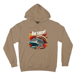 Aw Ship ItS A Family Trip 2024 Happy Turkey Thanksgiving Hoodie