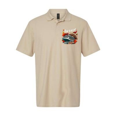 Aw Ship ItS A Family Trip 2024 Happy Turkey Thanksgiving Softstyle Adult Sport Polo