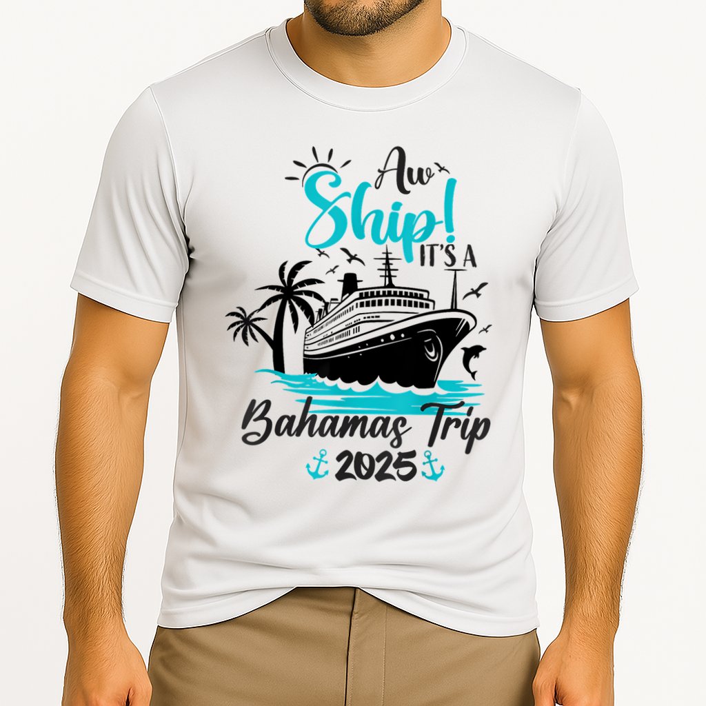 Aw Ship It's A Bahamas Trip 2025 Family Cruise Vacation Fun Cooling Performance Crew T-Shirt