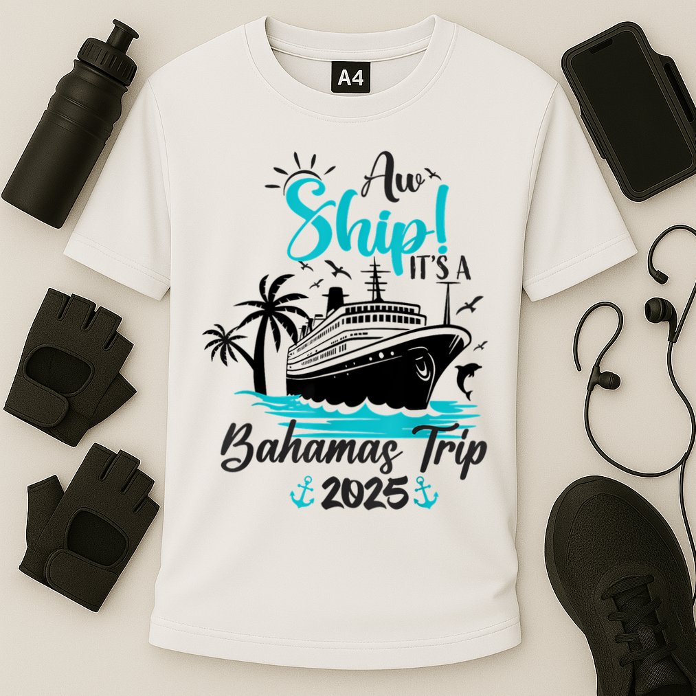 Aw Ship It's A Bahamas Trip 2025 Family Cruise Vacation Fun Cooling Performance Crew T-Shirt