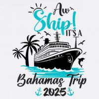 Aw Ship It's A Bahamas Trip 2025 Family Cruise Vacation Fun Cooling Performance Crew T-Shirt