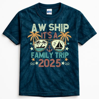 Aw Ship ItS Family Trip 2025 Cruise Vacation Cruising Ship Kids Tie-Dye T-Shirt