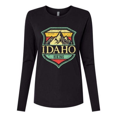 American State Idaho Mountain Hiking Womens Cotton Relaxed Long Sleeve T-Shirt