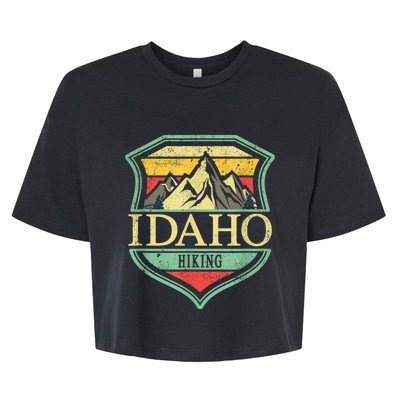 American State Idaho Mountain Hiking Bella+Canvas Jersey Crop Tee