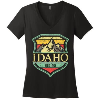 American State Idaho Mountain Hiking Women's V-Neck T-Shirt