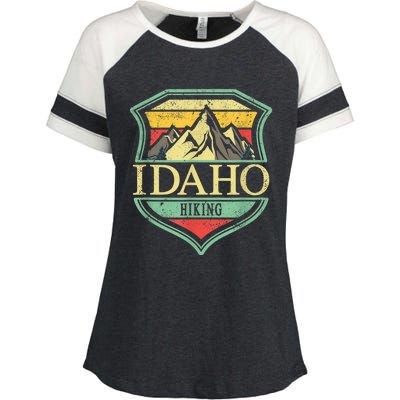 American State Idaho Mountain Hiking Enza Ladies Jersey Colorblock Tee