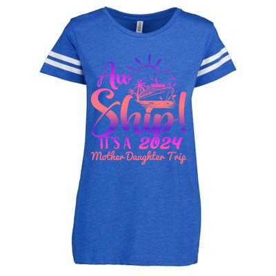 Aw Ship ItS A Mother Daughter Trip 2024 Matching Family Gift Enza Ladies Jersey Football T-Shirt