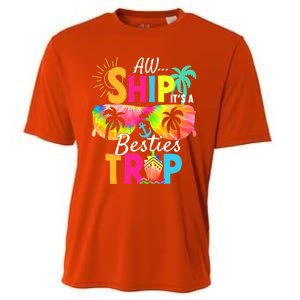 Aw Ship It’S A Besties Trip 2024 Friends Vacay Cruise 2024 Funny Gift Cooling Performance Crew T-Shirt