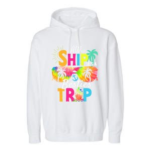 Aw Ship It’S A Besties Trip 2024 Friends Vacay Cruise 2024 Funny Gift Garment-Dyed Fleece Hoodie