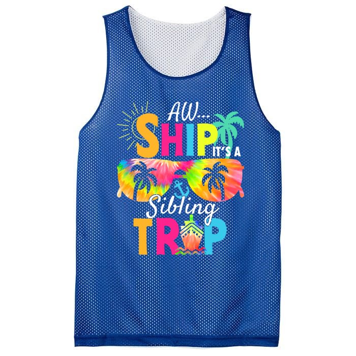 Aw Ship It’S A Sibling Trip 2024 Family Vacation Cruise Gift Mesh Reversible Basketball Jersey Tank