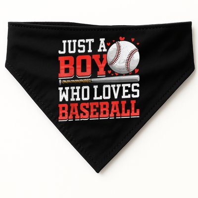 American Sport Just A Boy Who Loves Baseball Gifts For boy USA-Made Doggie Bandana