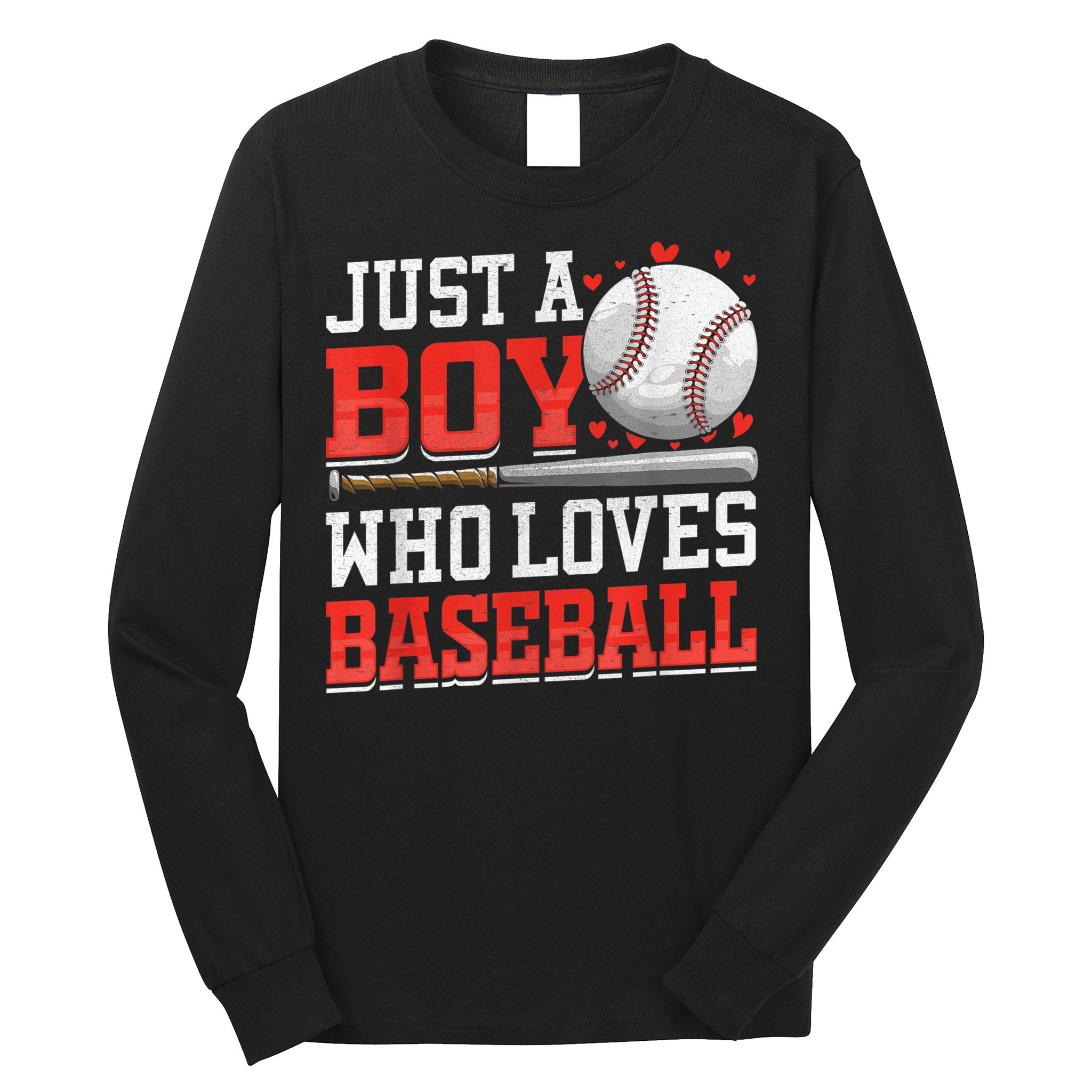 American Sport Just A Boy Who Loves Baseball Gifts For boy Long Sleeve Shirt