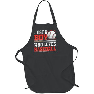 American Sport Just A Boy Who Loves Baseball Gifts For boy Full-Length Apron With Pockets