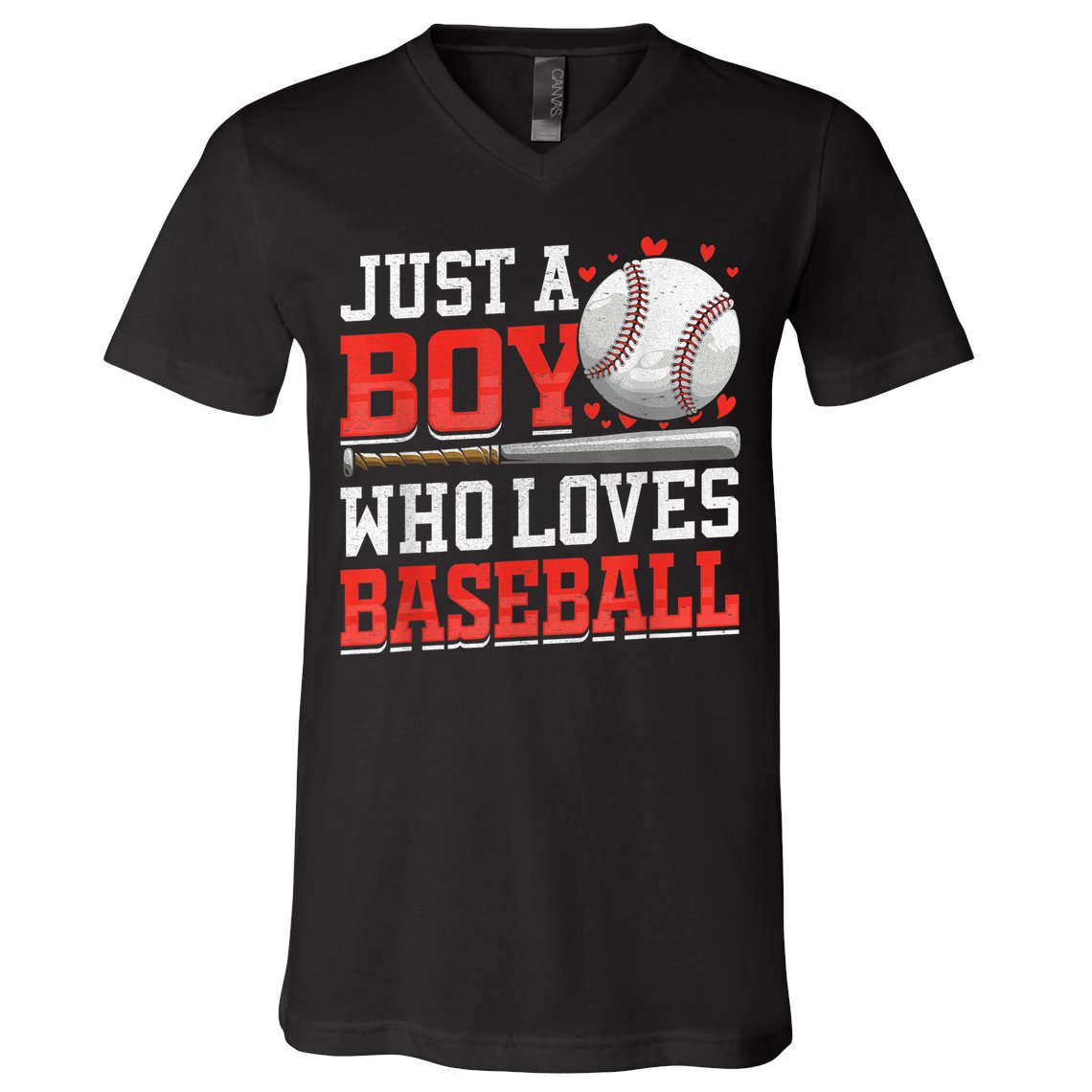 American Sport Just A Boy Who Loves Baseball Gifts For boy V-Neck T-Shirt