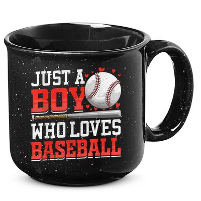 American Sport Just A Boy Who Loves Baseball Gifts For boy 15oz Campfire Ceramic Mug