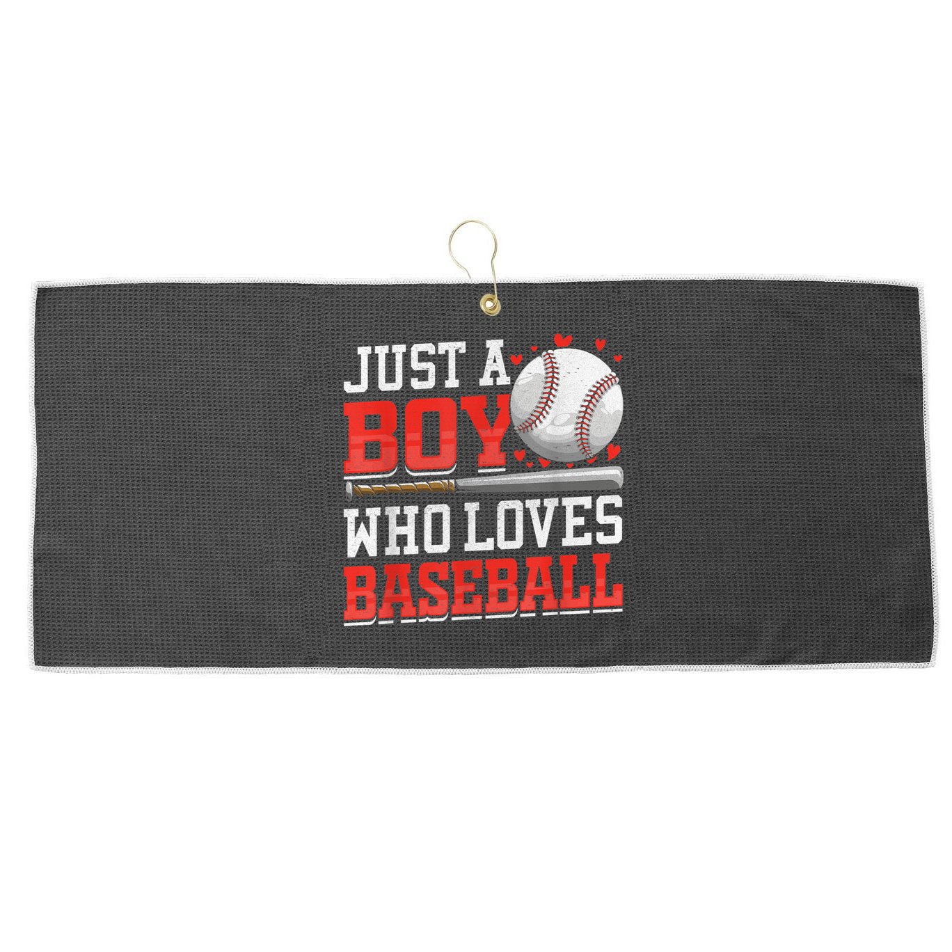 American Sport Just A Boy Who Loves Baseball Gifts For boy Large Microfiber Waffle Golf Towel