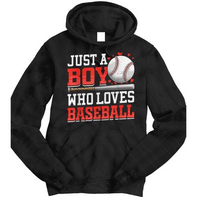 American Sport Just A Boy Who Loves Baseball Gifts For boy Tie Dye Hoodie