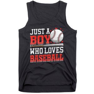 American Sport Just A Boy Who Loves Baseball Gifts For boy Tank Top