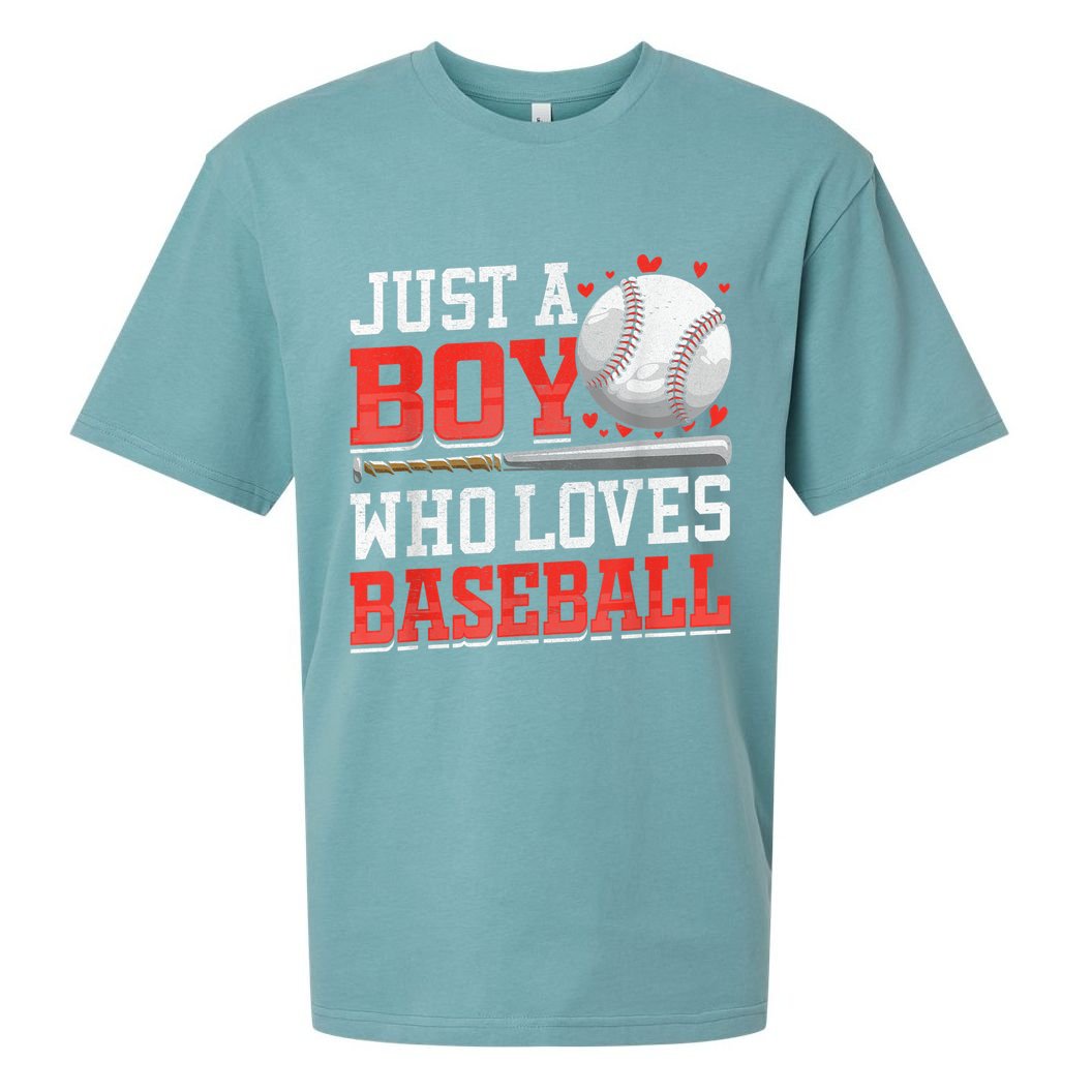 American Sport Just A Boy Who Loves Baseball Gifts For boy Sueded Cloud Jersey T-Shirt