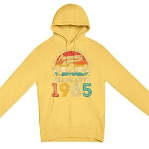 Awesome Since January 1985 40th Birthday 40 Years Old Gift Premium Pullover Hoodie