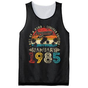 Awesome Since January 1985 40th Birthday 40 Years Old Gift Mesh Reversible Basketball Jersey Tank