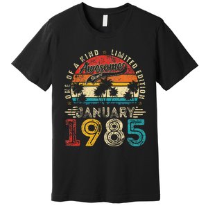 Awesome Since January 1985 40th Birthday 40 Years Old Gift Premium T-Shirt