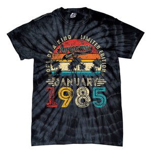 Awesome Since January 1985 40th Birthday 40 Years Old Gift Tie-Dye T-Shirt