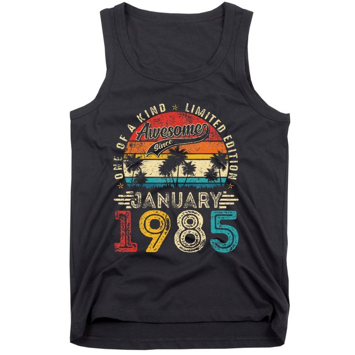 Awesome Since January 1985 40th Birthday 40 Years Old Gift Tank Top